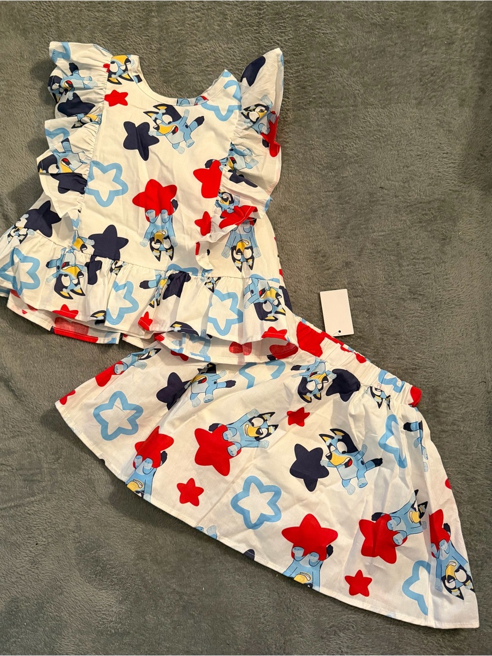 Bluey Girls Size 5T Shirt and Skirt Outfit - NWT